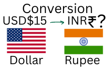 15 US Dollars to Rupee. How much is 15 US Dollars in Rupee? 15 USD to INR.