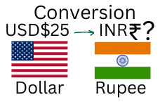 25 US Dollars to Rupee. How much is 25 US Dollars in Rupee? 25 USD to INR.