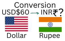 60 US Dollars to Rupee. How much is 60 US Dollars in Rupee? 60 USD to INR.