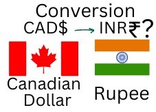 Canadian Dollars to Rupee. CAD to INR.